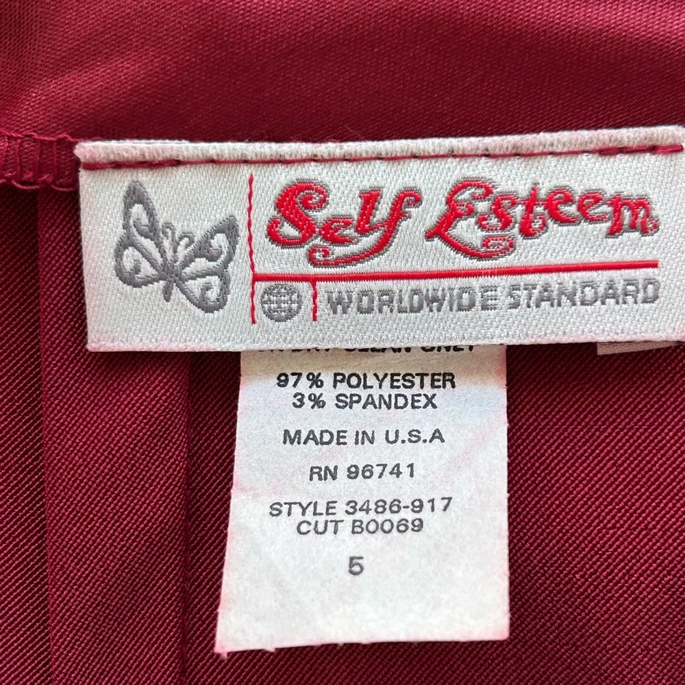 90’s Red Mini Skirt Y2K Vintage Whimsigoth Made in USA Grunge Dark - Picture 3 of 6
